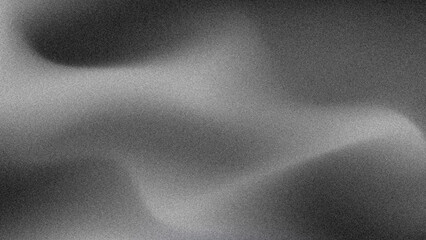 Grainy dusty background with gradient black gray charcoal color. Monochrome vibrant background with blurry and noise texture.