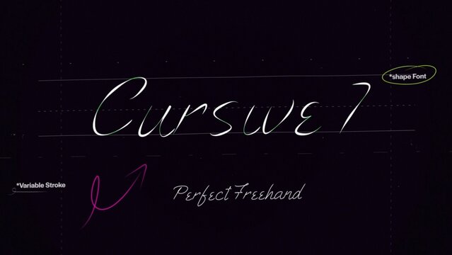 Cursive Write On Text Effect 7 - Scribble Doodle Title Animation Tool | Perfect Freehand Vector Calligraphy Handwriting