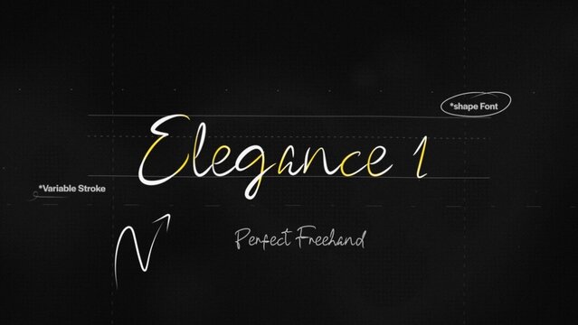 Elegant Write On Text Effect 1 - Scribble Doodle Title Animation Tool | Perfect Freehand Vector Calligraphy Handwriting