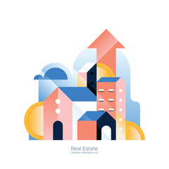 Real Estate and Property Investment Concept, Growing Real Estate Business with Rising Property Prices