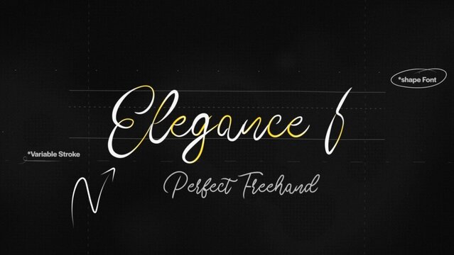 Elegant Write On Text Effect 6 - Scribble Doodle Title Animation Tool | Perfect Freehand Vector Calligraphy Handwriting