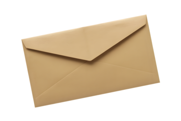 simple closed envelope on light background . Isolated on transparent background, png