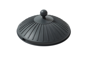 unique gray outdoor fire pit lid against an isolated backdrop . Isolated on transparent background, png