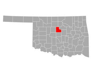 Karte von Logan in Oklahoma