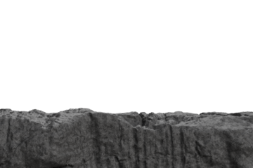 textured grey rock formation dominates the lower frame, sharply contrasted against a vast, featureless, suggesting a desolate landscape