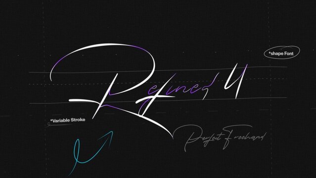 Refined Write On Text Effect 4 - Scribble Doodle Title Animation Tool | Perfect Freehand Vector Calligraphy Handwriting
