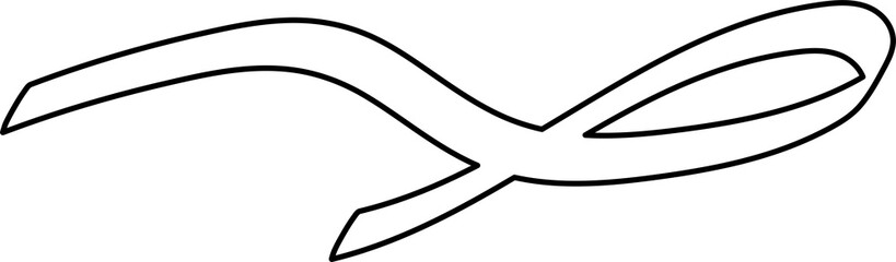 Ribbon thin line set, party, celebrate, holiday