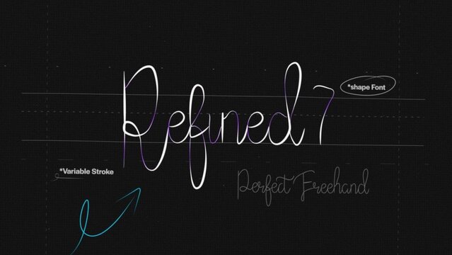 Refined Write On Text Effect 7 - Scribble Doodle Title Animation Tool | Perfect Freehand Vector Calligraphy Handwriting