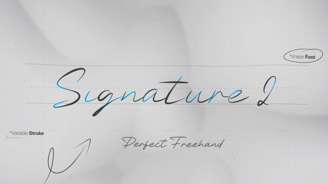 Signature Write On Text Effect 2 - Scribble Doodle Title Animation Tool | Perfect Freehand Vector Calligraphy Handwriting