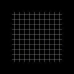 A seamless grid pattern of white lines on a black background, representing a clean and organized structure or a graph paper design