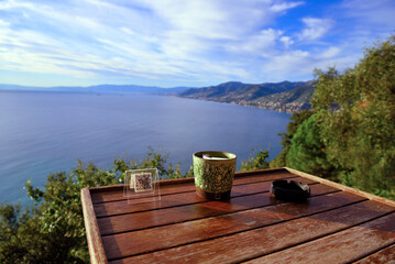 Panorama of San Rocco di Camogli, Liguria, Italy