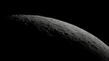 Hand Holding Small Moon Model against Real Crescent Moon in Sky Concept