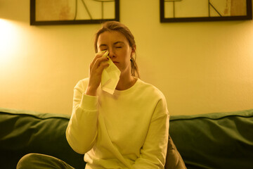 Emotional Moment While Watching a Movie at Night