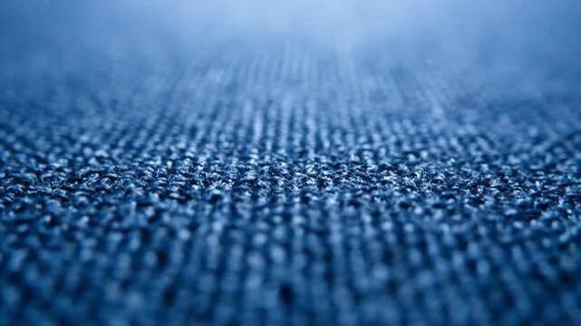 Deep blue textile texture with intricate thread patterns for graphic design and material exploration