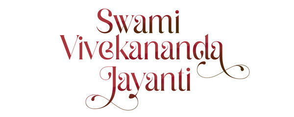Swami Vivekananda Jayanti  Design Text PNG