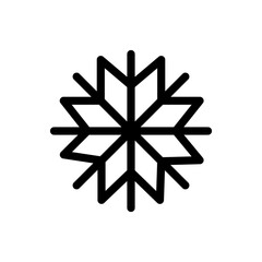 Sharp Geometric Snowflake Icon