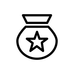 Santa Claus Gift Bag with Star Icon