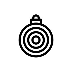 Round Target Christmas Ornament Icon