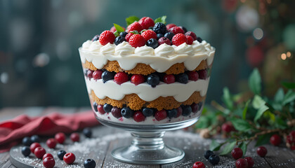 ice cream with berries