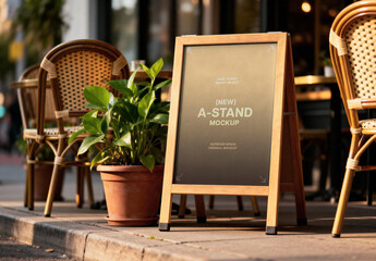 Outdoor A-Stand Mockup