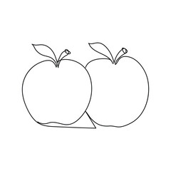 Continuous one line apple drawing minimal fruit illustration modern hand drawn outline,  one line apple fruit illustration minimal organic food line art design