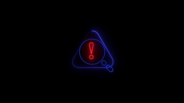 Problem icon animation. Problem identification, critical, urgent and important issue warning symbol.