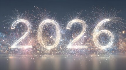 Sparkling fireworks display for 2026 New Year's celebration