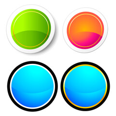 set of buttons use for designing. 
Designing button on transparent background.