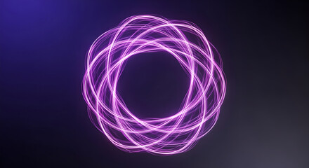 Purple Light Abstract Glowing Digital Lines Sphere