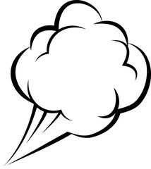 Comic speech bubble cloud explosion design element