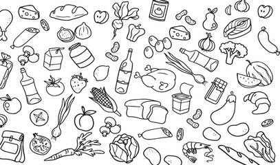 set of food icons, Vector Food Icon Design, Vector Food, Illustration Drawing, Set of Vector Food