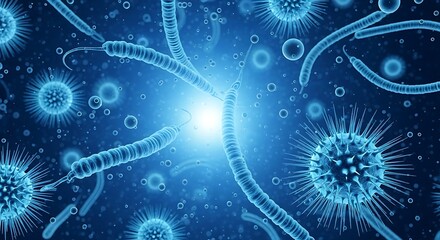 Illuminated microscopic organisms