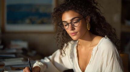 A remote worker scheduling deep-focus tasks during peak circadian energy hours, calendar blocks aligned with natural productivity cycles. cinematic color correction, natural uneven lighting yet