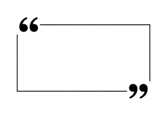 Minimalist black square frame isolated on transparent background