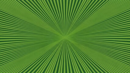 Abstract Green Striped Background with Radial Perspective.