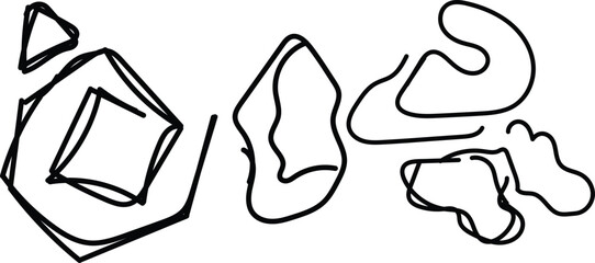 Abstract calligraphic art with geometric shapes