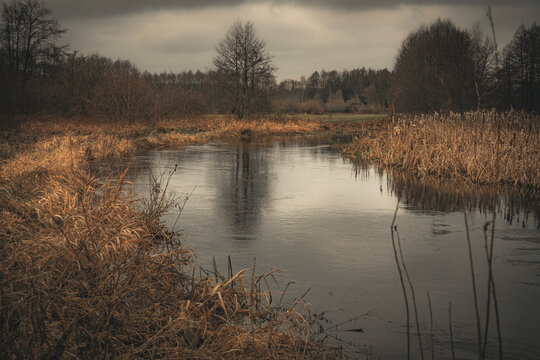 The small Grabia River in central Poland.