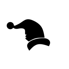 black Santa hat. Black New Year's hat