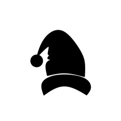 black Santa hat. Black New Year's hat