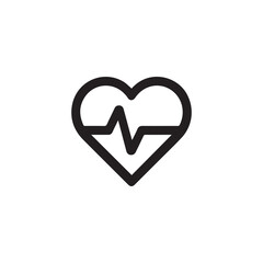 black Heart icon in linear design isolated vector signs. Medicine concept. Medical health care. Love passion concept. Heart shape design.