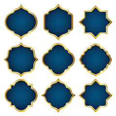 Luxury Golden Islamic Vintage Frame Vector Illustration