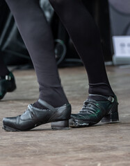 Young Irish Dance Lady in Jig Shoes performing on stage