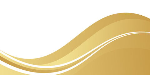 golden wave background. gold wave curve, gold wave corner shape for element, gold line ribbon graphic, striped gold. Vector creative design.