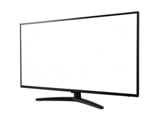 Modern flat-screen television on a sleek, dark stand