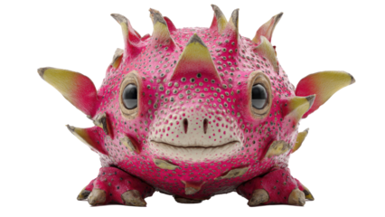 Funny Fruit Creature on Transparent Background