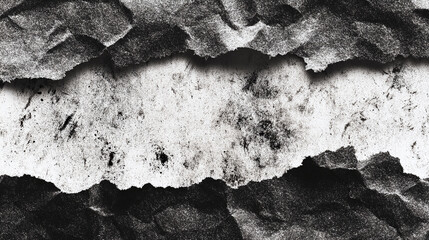 A torn paper with dark and light textures revealing the interior
