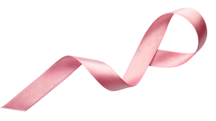 Pink Breast Cancer Awareness Ribbon Satin Fabric