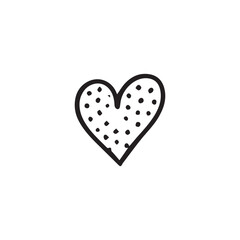 black Heart vector icon. heartbeat icon on isolated background. Symbol cardiogram heart logo in linear style. Vector illustration