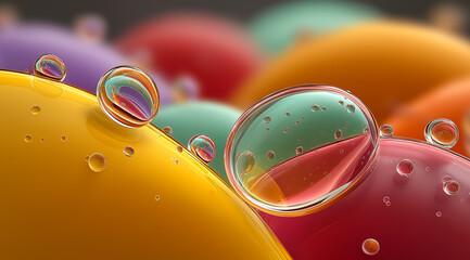 透明球体があるアブストラクトグラフィック素材