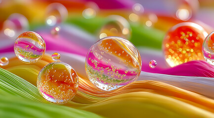 透明球体があるアブストラクトグラフィック素材